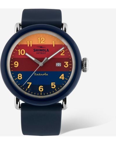 Shinola Detrola The Honcho S0120194501 Multicolor Dial Watch - Blue