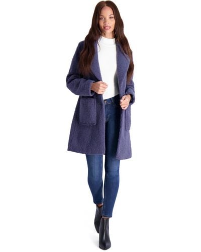French Connection Teddy Faux Shearling Faux Fur Coat - Blue