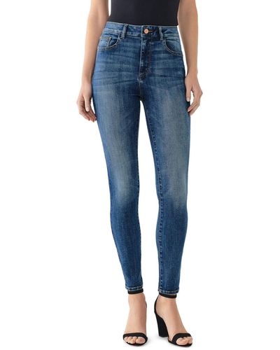 DL1961 Farrow High Rise Skinny Ankle Jeans - Blue