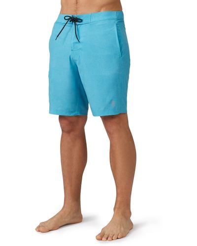 Free Country Textured Solid Cargo Surf Swim Short - Blue