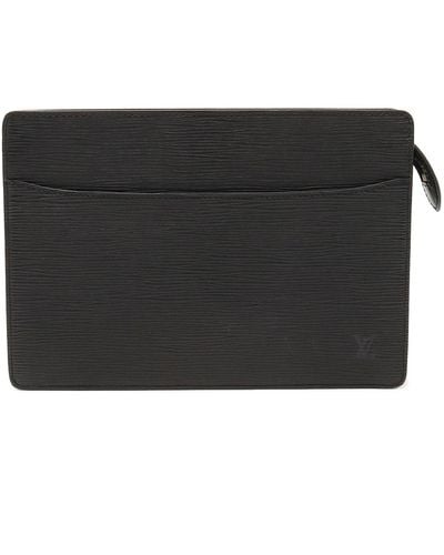 Louis Vuitton Pochette Leather Clutch Bag (pre-owned) - Black