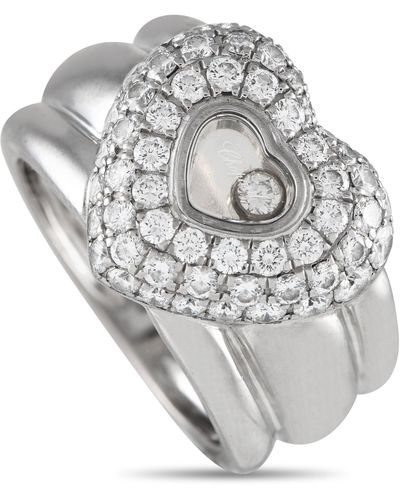 Chopard 18k Gold 1.0ct Diamond Heart Ring Ch10-012524 - Metallic