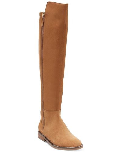 Cole Haan Chase Suede Round Toe Over-the-knee Boots - Brown