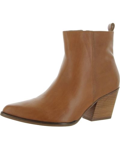 Seychelles Aboard Leather Pointed Toe Ankle Boots - Brown