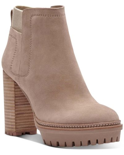 Vince Camuto Erina Laceless Dressy Booties - Brown