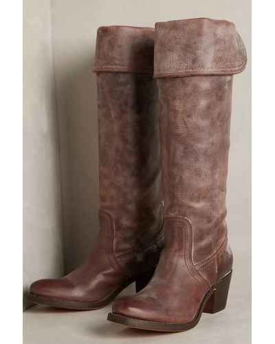 Frye Leather Cuff Tall Boot - Brown