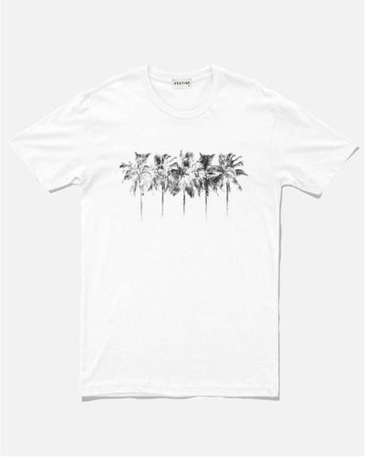 Vestige Row Of Palms T-shirt In White