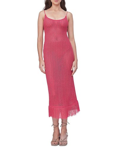 CAPITTANA Ali Knit Midi Cover-up - Red