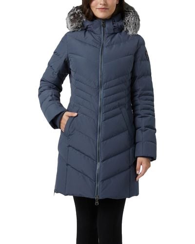 Pajar Queens Insulated Quilted Puffer Coat - Blue