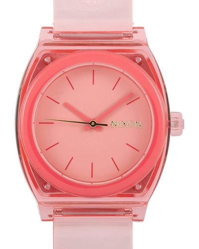 Nixon Medium Time Teller P Coral 31mm Watch A1215 685 - Pink