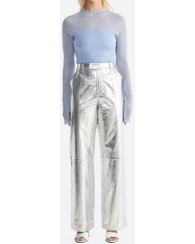 ENA PELLY Danielle Leather Pant - Blue
