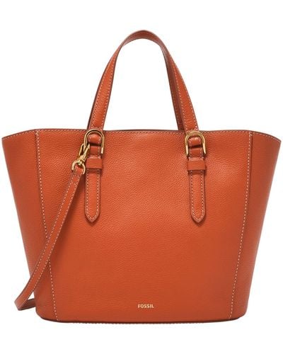 Fossil Tessa Litehide Leather Carryall - Red