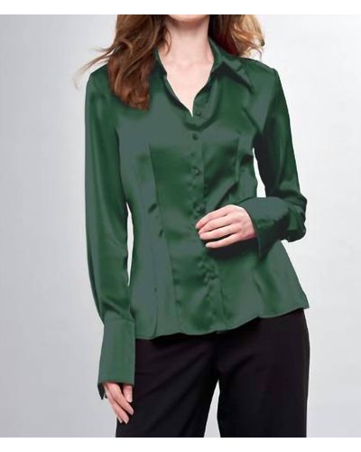 Luminosa Chiffon Blouse - Emerald main image 0