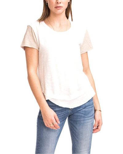 Chrldr Ava Mock Layer T-shirt - White