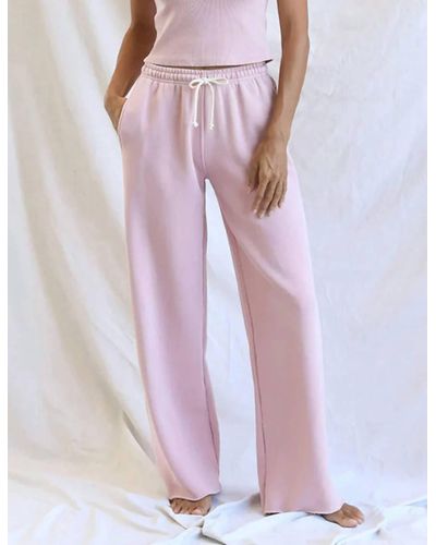 PERFECTWHITETEE Hailey Structured Wide Leg Pant - Purple