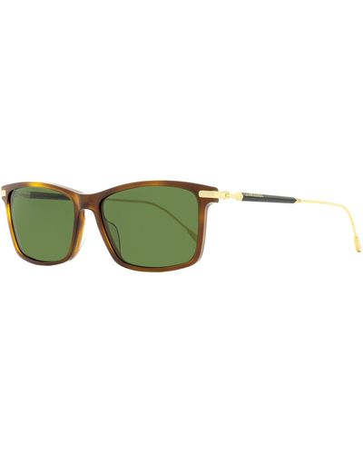 Longines Rectangular Sunglasses Lg0023 52n Havana/gold 58mm - Black