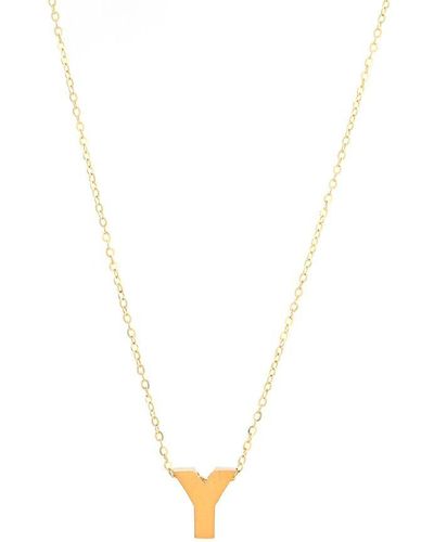 Monary 14k Yg Initial Y With Chain - Yellow