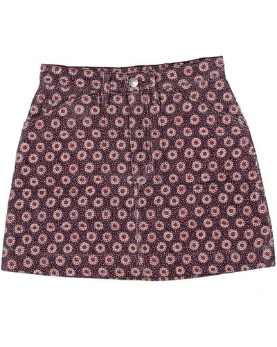 RE/DONE Corduroy Short Mini Skirt - Red