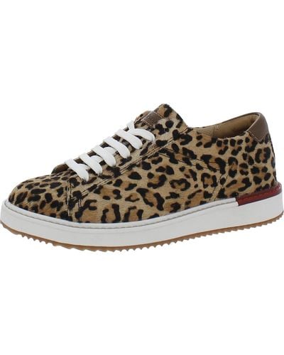 Hush Puppies Sabine Calf Hair Leopard Print Casual And Fashion Sneakers - Brown