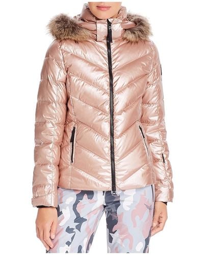 Bogner Fire + Ice Sassy 2 Down Fur Hood Puffer Jacket - Pink