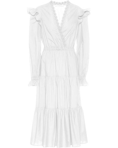 Philosophy Di Lorenzo Serafini Cotton Long Sleeve Dress - White