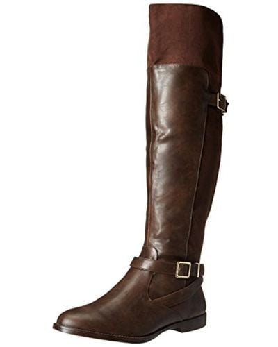 Bella Vita Romy Ii Suede Belted Riding Boots - Brown