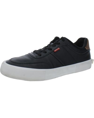 Levi's Munro Faux Leather Lifestyle Casual And Fashion Sneakers - Black