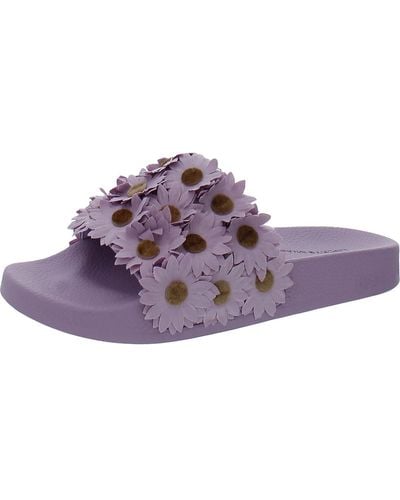 Lucky Brand Gellion Applique Embellished Slide Sandals - Purple