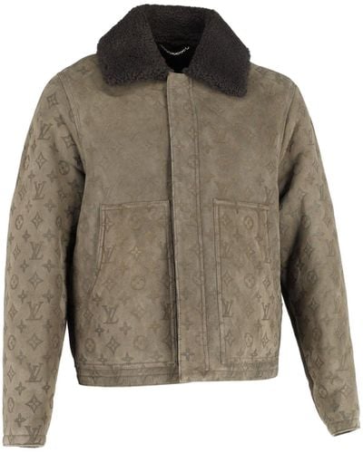 Louis Vuitton Lvse Monogram Shearling Blouson Jacket - Brown