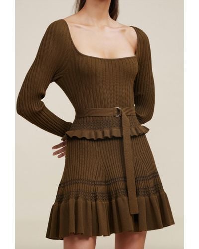 Acler Wotton Dress - Brown