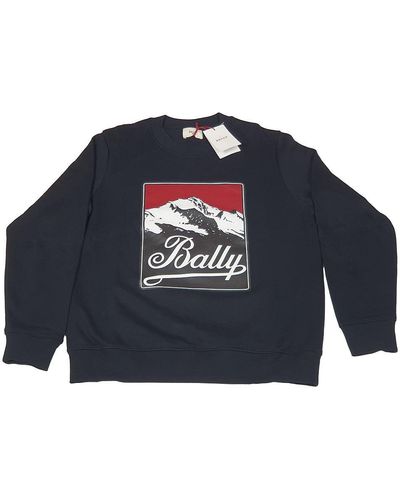 Bally 6301180 Mountain Graphic Sweatshirt - Blue