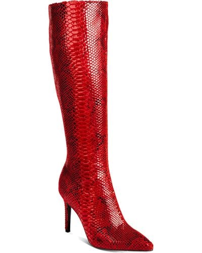 Thalia Sodi Rajel Pointed Toe Stiletto Over-the-knee Boots - Red