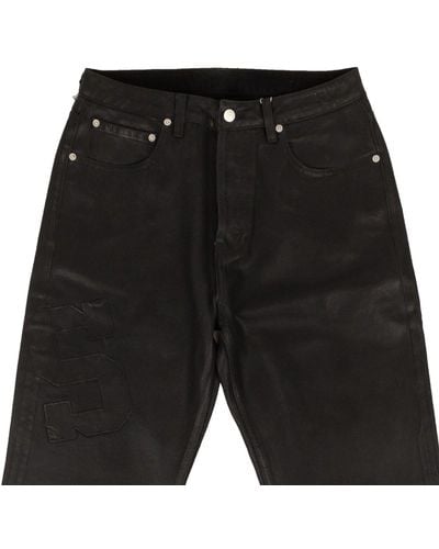 SAINTWOODS Cotton Coated Denim Straight Fit Jeans - Black