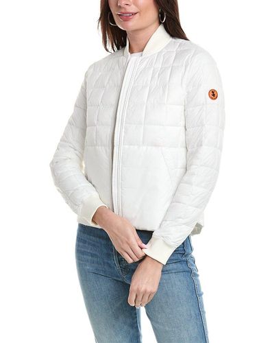 Save The Duck Ede Short Quilt Jacket - White