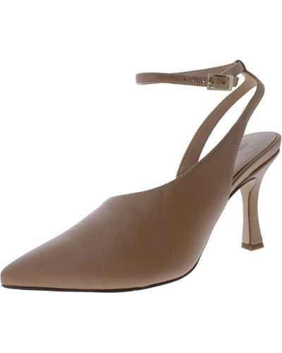 Naturalizer Adelice Suede Ankle Strap Pumps - Brown