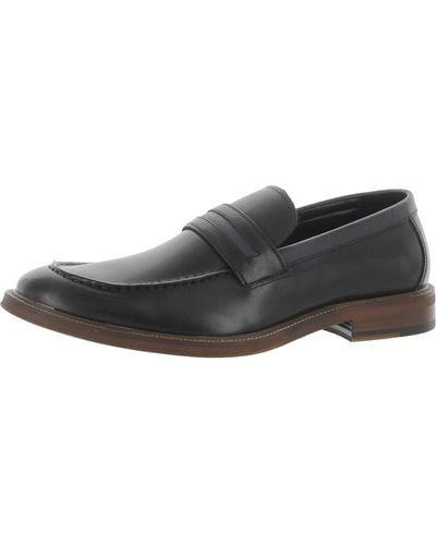 Kenneth Cole Prewitt Penny Leather Slip-on Loafers - Black