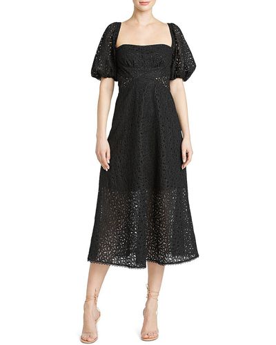 ML Monique Lhuillier Lace Short Mini Dress - Black