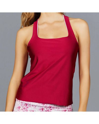 Denise Cronwall Meadow Racerback Top - Red