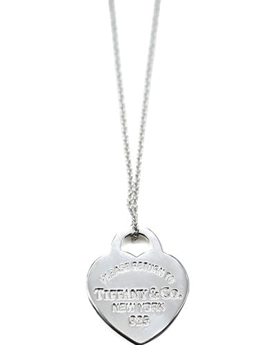 Tiffany & Co. Return To Tiffany Heart Tag Pendant Sterling - White