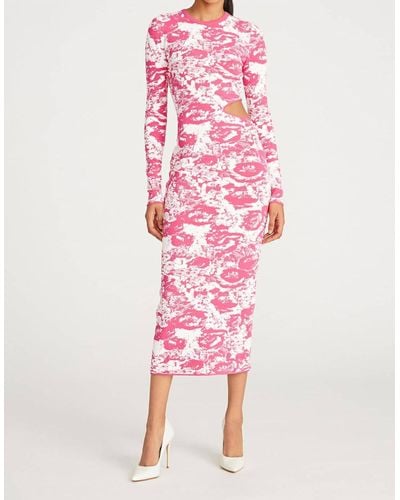 AMUR Cooper Cutout Dress - Pink
