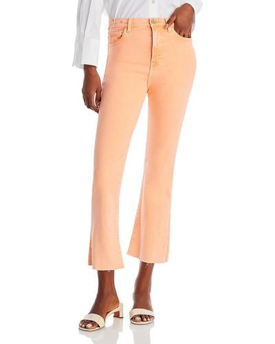 7 For All Mankind High Rise Cropped Cropped Jeans - White