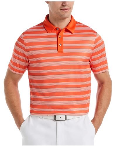 PGA TOUR Collar Short Sleeve Polo - Orange