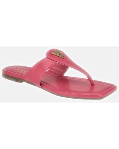 Guess Factory Faith Thong Sandals - Pink