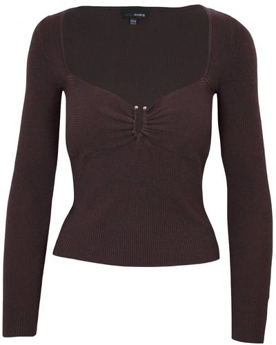 Lucy Paris Frankie Knit Sweater - Brown