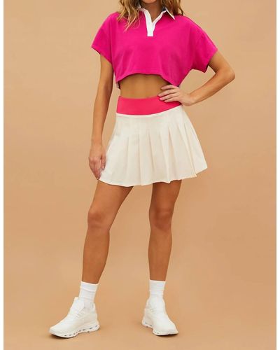 Beach Riot Cape Tennis Skirt - Pink