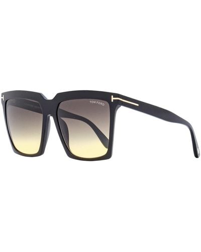 Tom Ford Square Sunglasses Tf764 Sabrina-02 Black 58mm - Multicolor