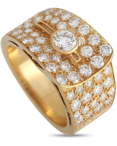 Van Cleef & Arpels 18k Yellow Gold 2.0ct Diamond Ring - Metallic