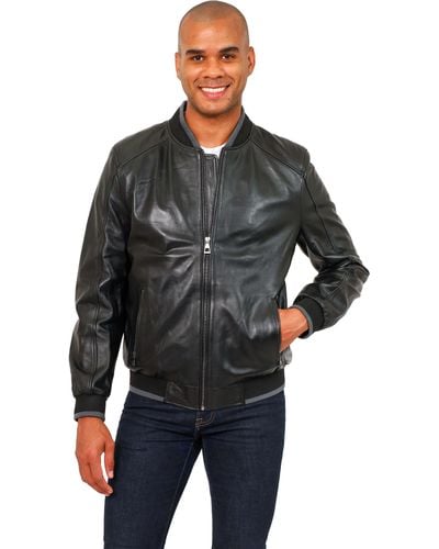 VELLAPAIS Caen Leather Jacket - Black