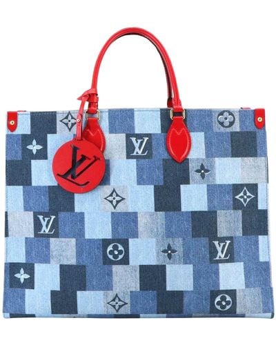 Louis Vuitton Onthego Gm - Jeans Tote Bag (pre-owned) - Blue
