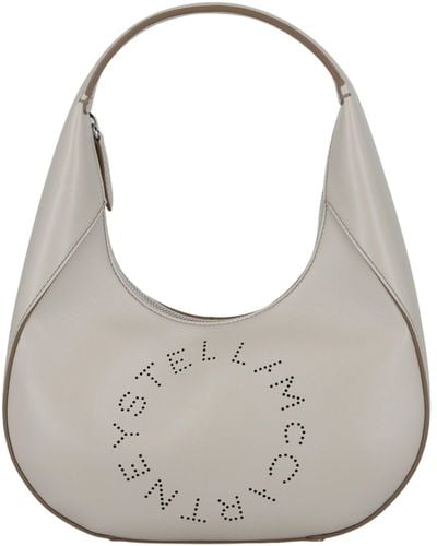 Stella McCartney Logo Hobo Shoulder Bag - Gray